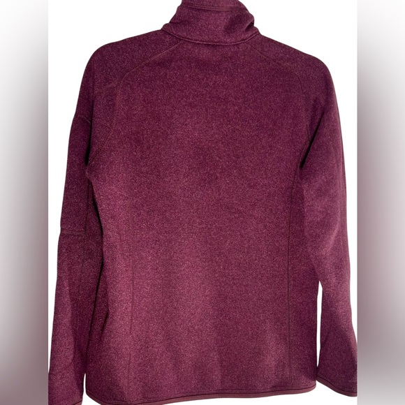 Patagonia Better Sweater 1/4 Zip Fleece Women's Large Maroon Burgundy Excellent - Picture 5 of 5